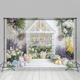 Lofaris Spring Floral Easter Egg Display Festive Backdrop