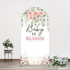 Lofaris Spring Floral Greenery Baby In Bloom Arch Backdrop