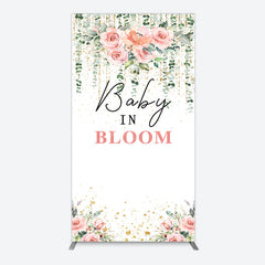 Lofaris Spring Floral Greenery Baby In Bloom Rectangle Backdrop