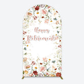 Lofaris Spring Floral Greenery Happy Retirement Arch Backdrop