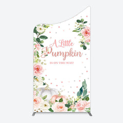 Lofaris Spring Floral Leaves Little Pumpkin Arch Backdrop