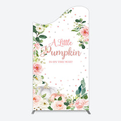 Lofaris Spring Floral Leaves Little Pumpkin Arch Backdrop