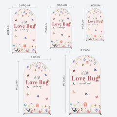 Lofaris Spring Floral Love Bug Baby Shower Arch Backdrop