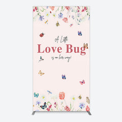 Lofaris Spring Floral Love Bug Baby Shower Rectangle Backdrop