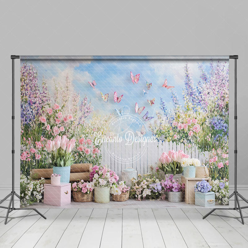 Lofaris Spring Flower Bouquet Display Photography Backdrop