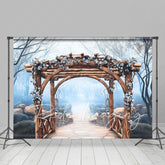Lofaris Spring Flowers Wood Arch Pavilion Forest Backdrop