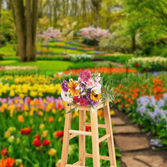 Lofaris Spring Forest Colorful Floral Field Photo Backdrop