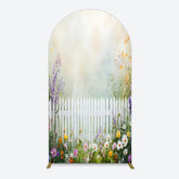 Lofaris Spring Garden Fence Wild Floral Easter Arch Bacdrop