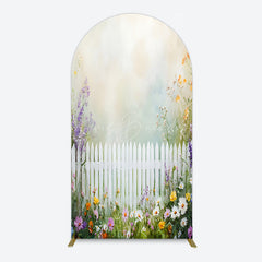 Lofaris Spring Garden Fence Wild Floral Easter Arch Bacdrop