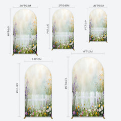 Lofaris Spring Garden Fence Wild Floral Easter Arch Bacdrop