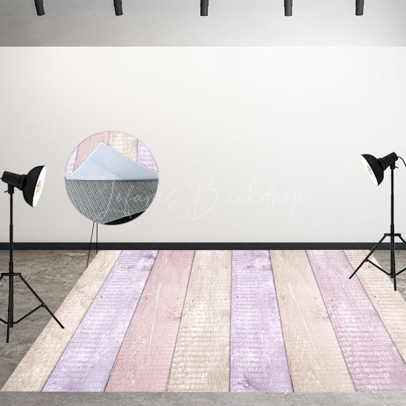 Lofaris Spring Garden Wood Floor Easter Combo Set Backdrop