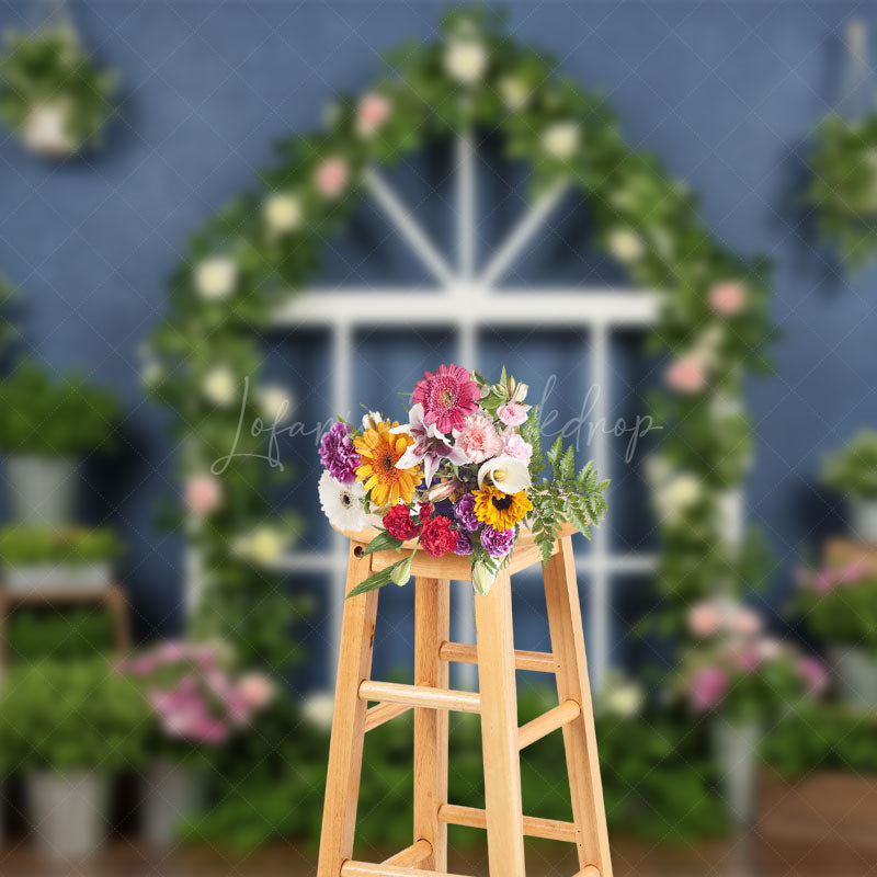 Lofaris Spring Greenery Floral Room Photography Backdrop