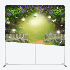 Lofaris Spring Greenery Lighted Garden Pillow Case Backdrop