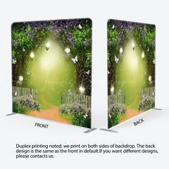Lofaris Spring Greenery Lighted Garden Pillow Case Backdrop