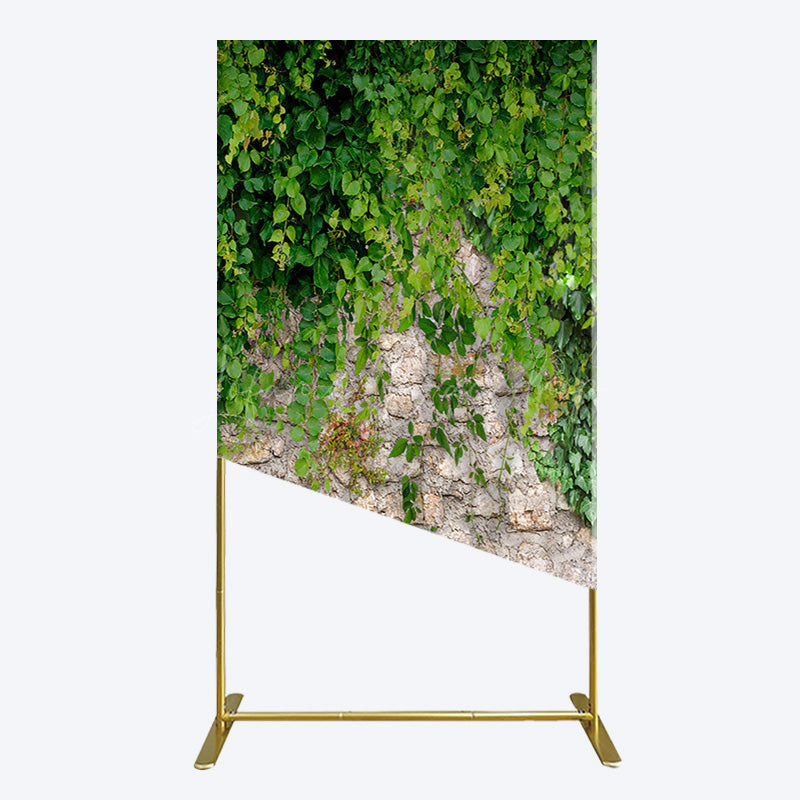 Lofaris Spring Greenery Stone Wall Natural Scene Rectangle Backdrop