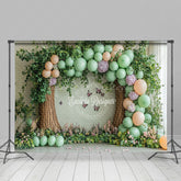 Lofaris Spring Greenery Tree Balloon Floral Cake Smash Backdrop