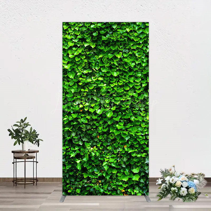 Lofaris Spring Natural Green Leaves Birthday Rectangle Backdrop