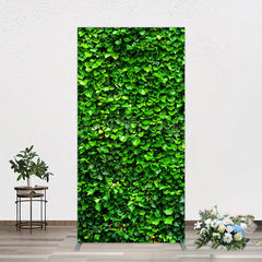 Lofaris Spring Natural Green Leaves Birthday Rectangle Backdrop