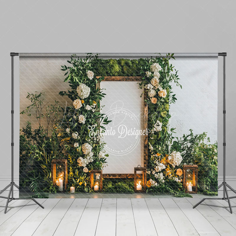 Lofaris Spring Natural Greenery Candlelight Wedding Backdrop