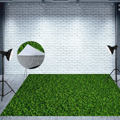 Lofaris Spring Natural Greenery Scene Fabric Floor Backdrop
