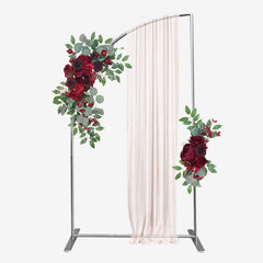 Lofaris Spring Pink Tree Field Happy Easter Half Moon Arch Backdrop