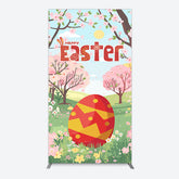 Lofaris Spring Pink Tree Field Happy Easter Rectangle Backdrop
