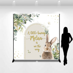 Lofaris Spring Plant Bunny Custom Name Baby Shower Backdrop