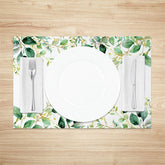 Lofaris Spring Plant Leaves Cross Easter Set Of 4 Placemats