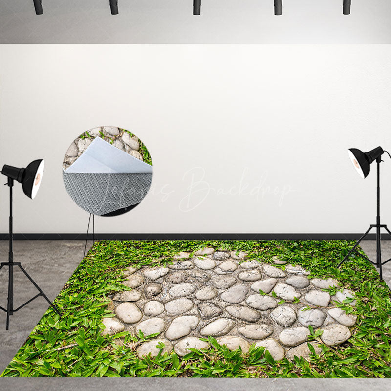 Lofaris Spring Purple Floral Garden Cabin Room Set Backdrop