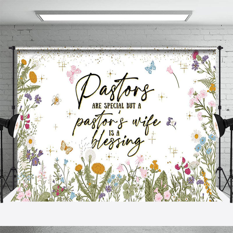 Lofaris Spring Wildflower Pastors Wife Appreciation Backdrop