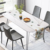 Lofaris Spring Wildflower Table Runner on White for Simple Farmhouse and Cottage Style Kitchen Dining Decor