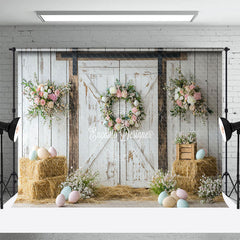 Lofaris Springtime Floral Door Decor Rustic Country Backdrop