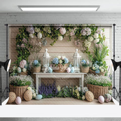 Lofaris Springtime Floral Egg Vibrant Indoor Scene Backdrop