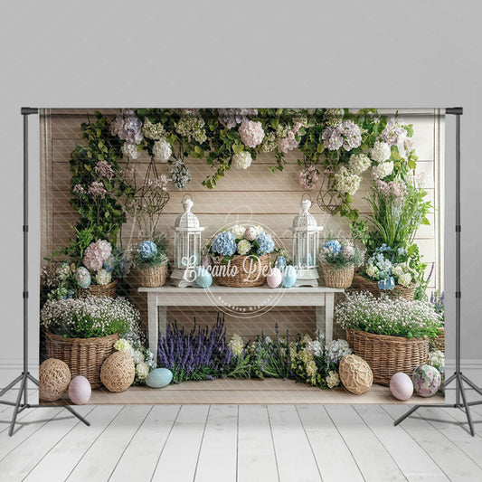 Lofaris Springtime Floral Egg Vibrant Indoor Scene Backdrop