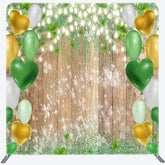 Lofaris St Patrick Green Balloon Wood Square Tension Backdrop
