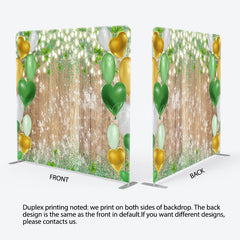 Lofaris St Patrick Green Balloon Wood Square Tension Backdrop