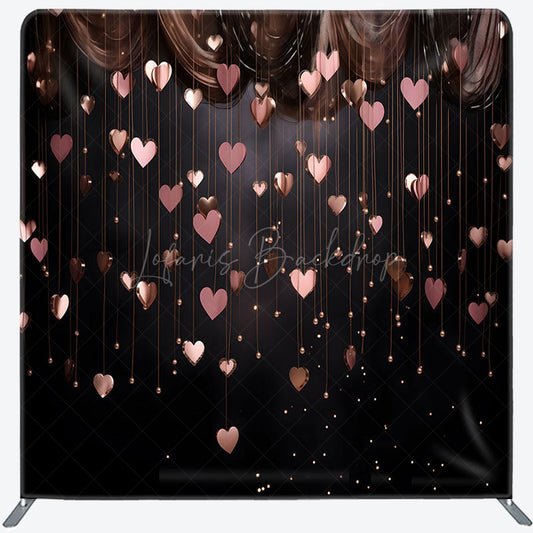 Lofaris Stage Curtain Heart Decor Square Tension Backdrop