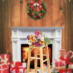 Lofaris Star Garland Decoration Christmas Fireplace Backdrop