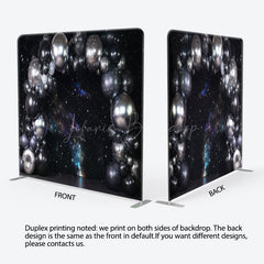 Lofaris Starry Black Wall Balloons Galaxy Square Backdrop