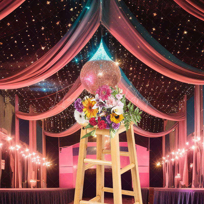 Lofaris Starry Dynamic Dance Hall Architecture Photo Backdrop
