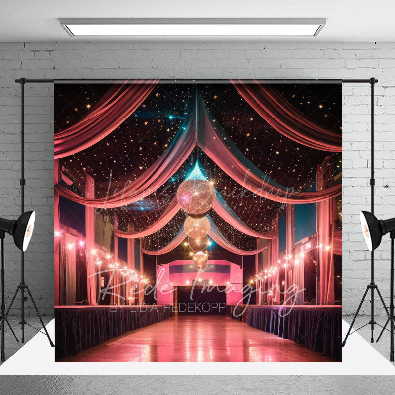 Lofaris Starry Dynamic Dance Hall Architecture Photo Backdrop