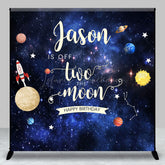 Lofaris Starry Galaxy Off Two The Moon Custom Name Backdrop