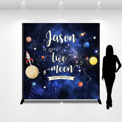 Lofaris Starry Galaxy Off Two The Moon Custom Name Backdrop