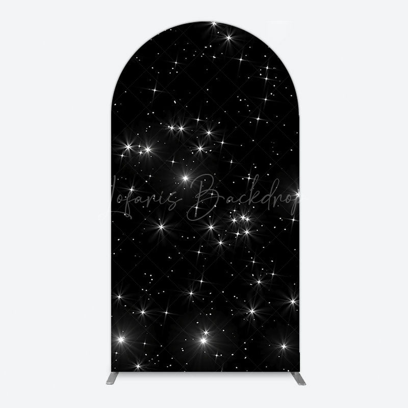 Lofaris Starry Sky Dark Night Happy Birthday Arch Backdrop