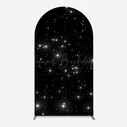 Lofaris Starry Sky Dark Night Happy Birthday Arch Backdrop