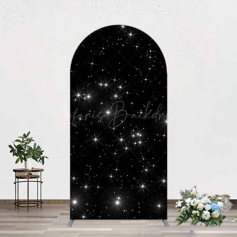 Lofaris Starry Sky Dark Night Happy Birthday Arch Backdrop
