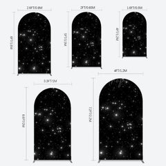 Lofaris Starry Sky Dark Night Happy Birthday Arch Backdrop