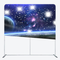 Lofaris Starry Sky Earth Galaxy Square Double-Sided Backdrop