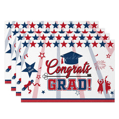 Lofaris Stars Graduation Season Scroll Set of 4 Placemats