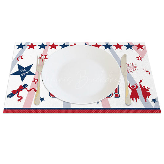 Lofaris Stars Graduation Season Scroll Set of 4 Placemats